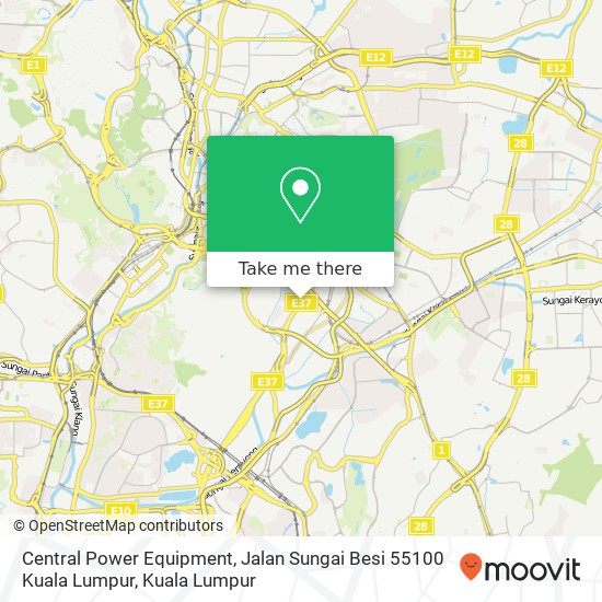 Peta Central Power Equipment, Jalan Sungai Besi 55100 Kuala Lumpur