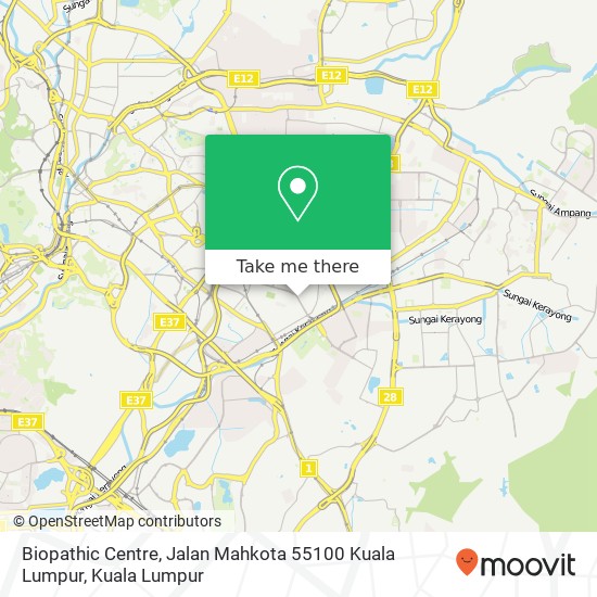 Biopathic Centre, Jalan Mahkota 55100 Kuala Lumpur map