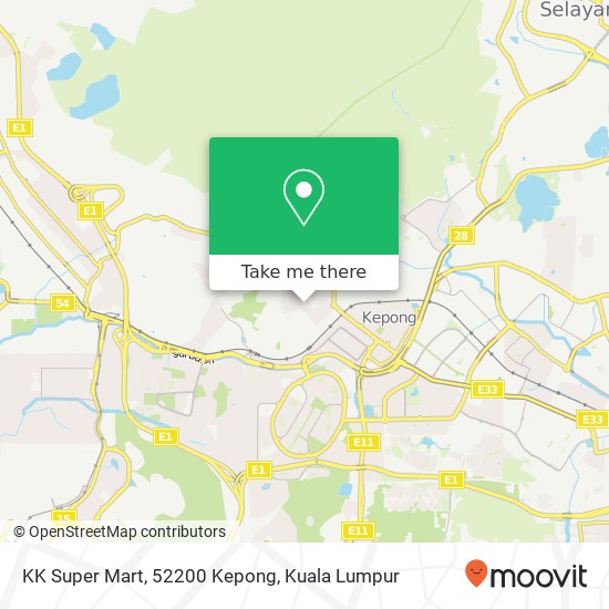 KK Super Mart, 52200 Kepong map