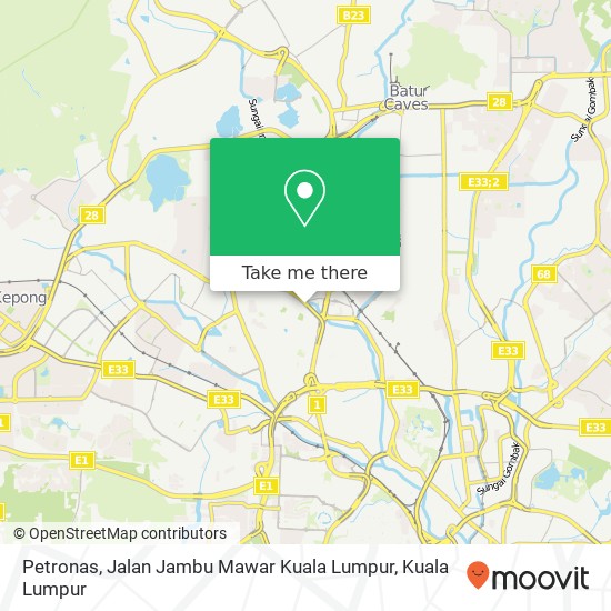 Petronas, Jalan Jambu Mawar Kuala Lumpur map