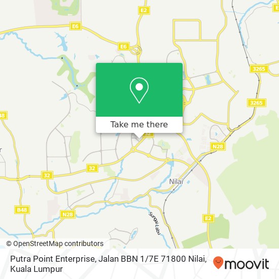 Putra Point Enterprise, Jalan BBN 1 / 7E 71800 Nilai map