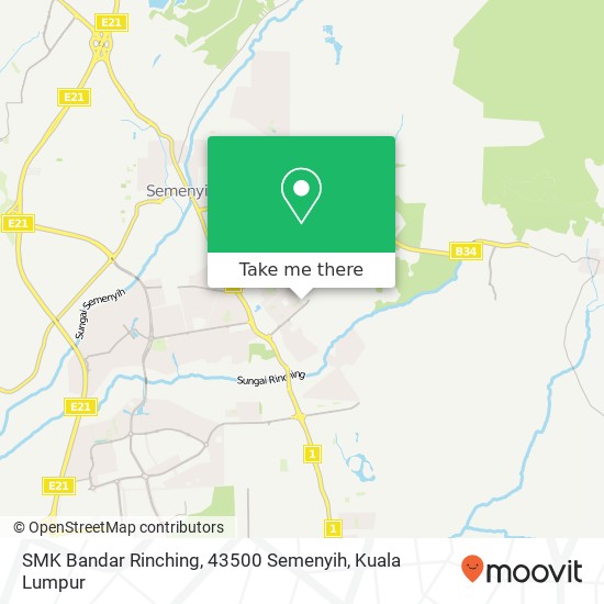 Peta SMK Bandar Rinching, 43500 Semenyih