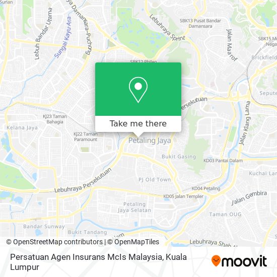 Persatuan Agen Insurans McIs Malaysia map
