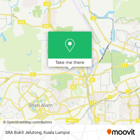 SRA Bukit Jelutong map