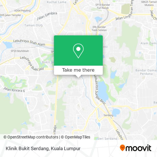 Klinik Bukit Serdang map