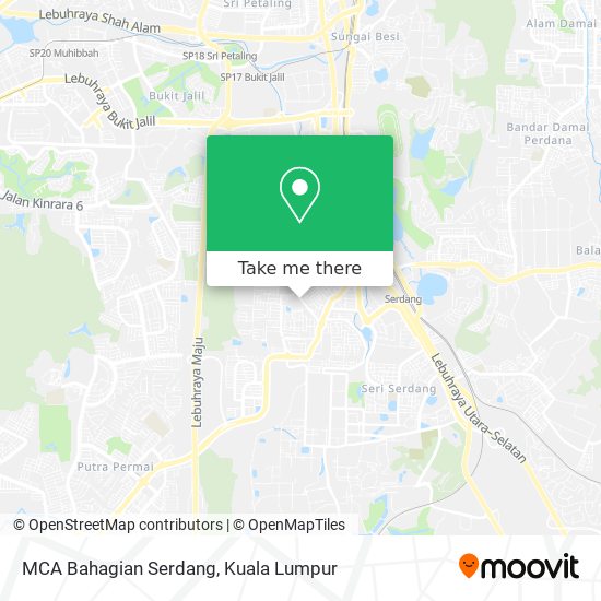 Peta MCA Bahagian Serdang