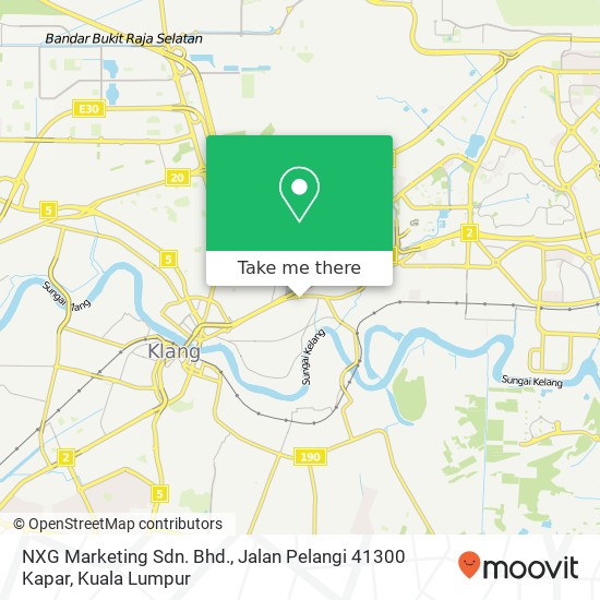 NXG Marketing Sdn. Bhd., Jalan Pelangi 41300 Kapar map