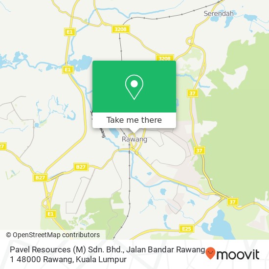 Pavel Resources (M) Sdn. Bhd., Jalan Bandar Rawang 1 48000 Rawang map