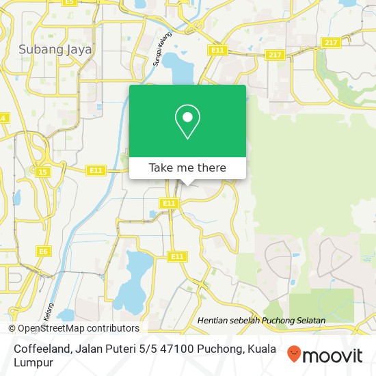 Coffeeland, Jalan Puteri 5 / 5 47100 Puchong map