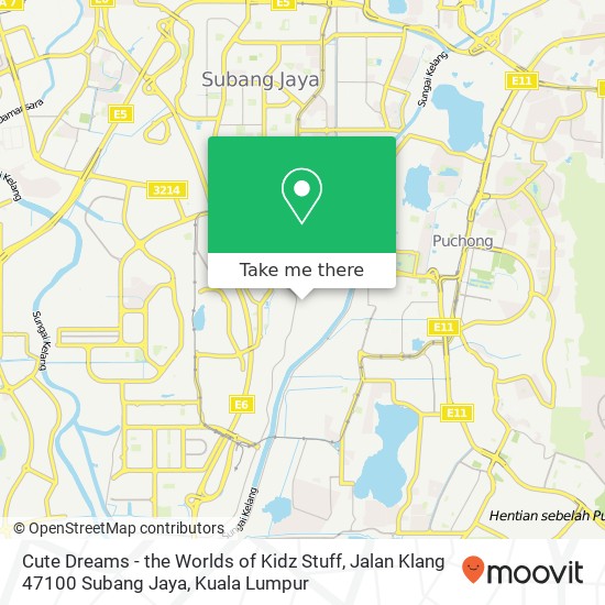 Cute Dreams - the Worlds of Kidz Stuff, Jalan Klang 47100 Subang Jaya map