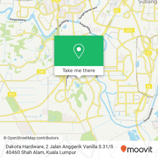 Dakota Hardware, 2 Jalan Anggerik Vanilla S 31 / S 40460 Shah Alam map
