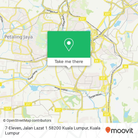 7-Eleven, Jalan Lazat 1 58200 Kuala Lumpur map