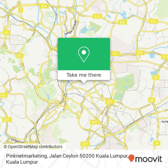 Peta Pinknetmarketing, Jalan Ceylon 50200 Kuala Lumpur
