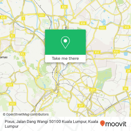 Peta Pixus, Jalan Dang Wangi 50100 Kuala Lumpur