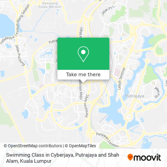 Swimming Class in Cyberjaya, Putrajaya and Shah Alam map