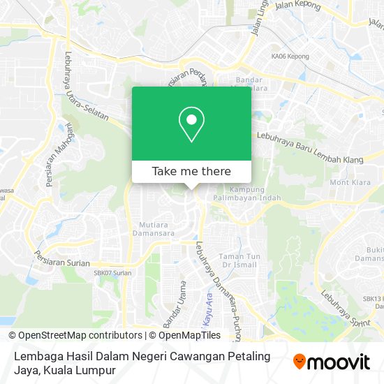 Peta Lembaga Hasil Dalam Negeri Cawangan Petaling Jaya