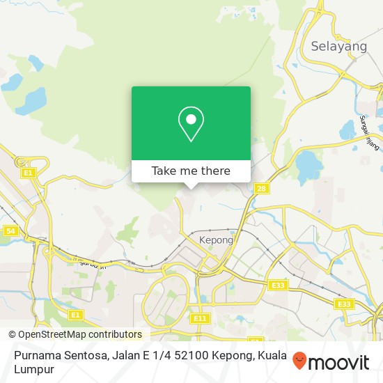 Peta Purnama Sentosa, Jalan E 1 / 4 52100 Kepong