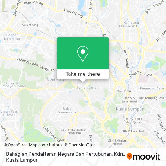 Peta Bahagian Pendaftaran Negara Dan Pertubuhan, Kdn.