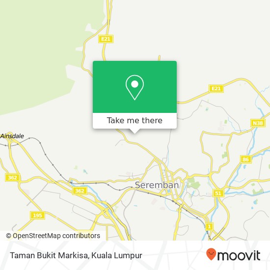 Taman Bukit Markisa map
