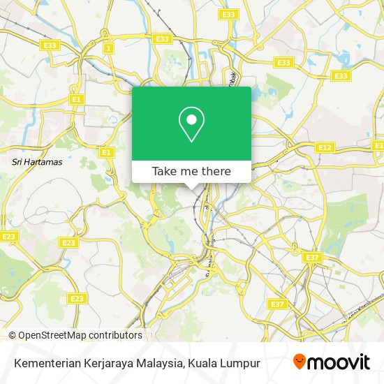 Peta Kementerian Kerjaraya Malaysia