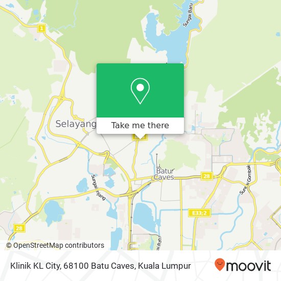Klinik KL City, 68100 Batu Caves map