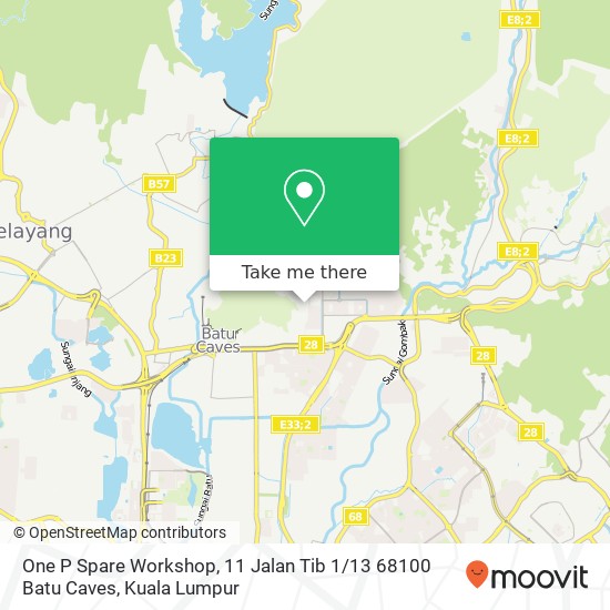 One P Spare Workshop, 11 Jalan Tib 1 / 13 68100 Batu Caves map