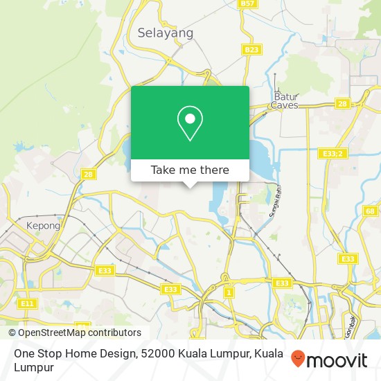 Peta One Stop Home Design, 52000 Kuala Lumpur
