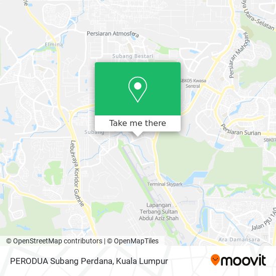 PERODUA Subang Perdana map