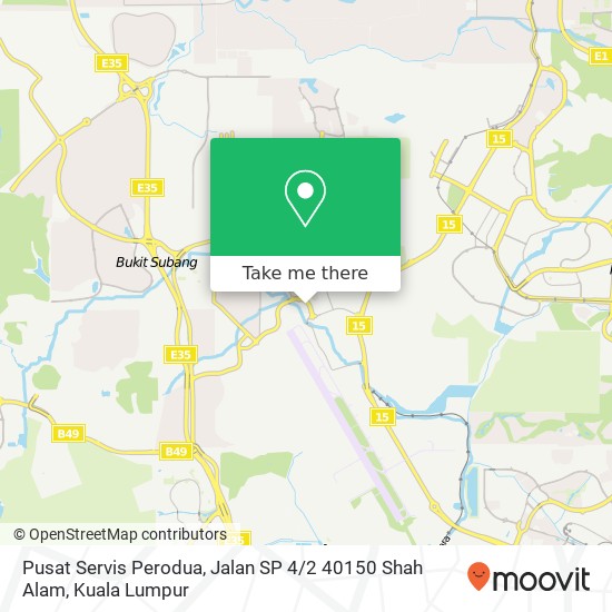 Pusat Servis Perodua, Jalan SP 4 / 2 40150 Shah Alam map