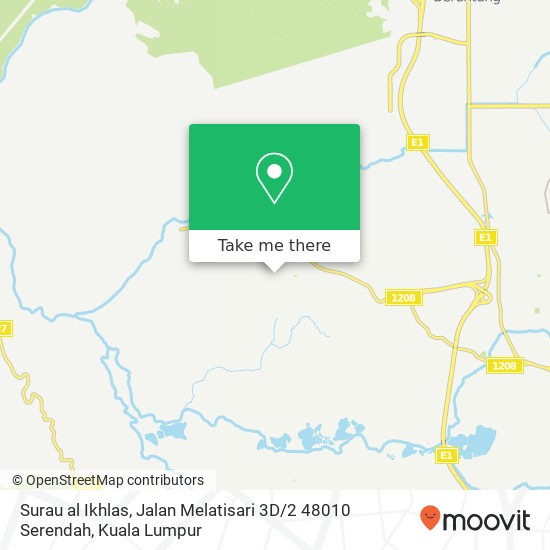 Peta Surau al Ikhlas, Jalan Melatisari 3D / 2 48010 Serendah
