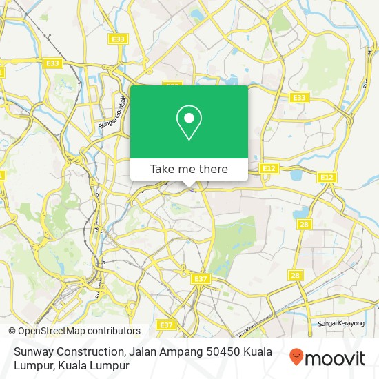 Sunway Construction, Jalan Ampang 50450 Kuala Lumpur map