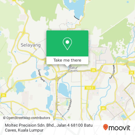 Peta Moltec Precision Sdn. Bhd., Jalan 4 68100 Batu Caves
