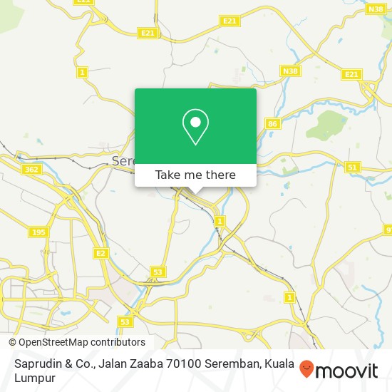 Peta Saprudin & Co., Jalan Zaaba 70100 Seremban
