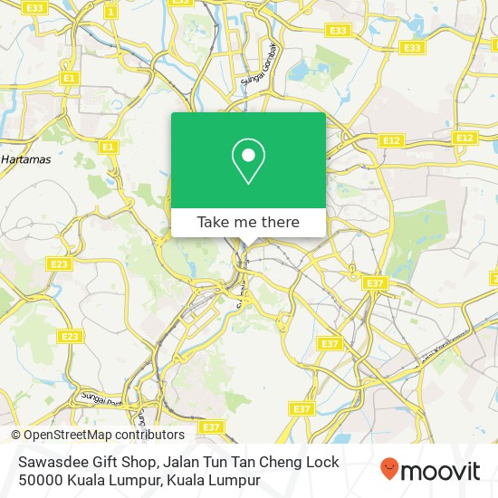 Sawasdee Gift Shop, Jalan Tun Tan Cheng Lock 50000 Kuala Lumpur map