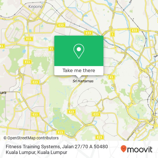 Fitness Training Systems, Jalan 27 / 70 A 50480 Kuala Lumpur map