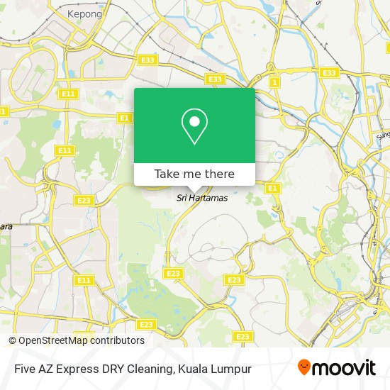 Five AZ Express DRY Cleaning map