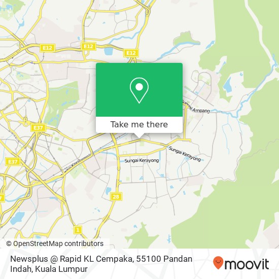 Newsplus @ Rapid KL Cempaka, 55100 Pandan Indah map