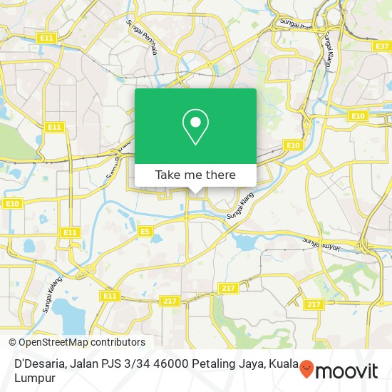 D'Desaria, Jalan PJS 3 / 34 46000 Petaling Jaya map