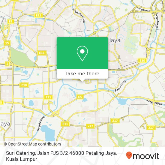 Peta Suri Catering, Jalan PJS 3 / 2 46000 Petaling Jaya
