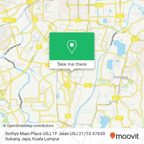 Sothys Main Place USJ, 1F Jalan USJ 21 / 10 47630 Subang Jaya map