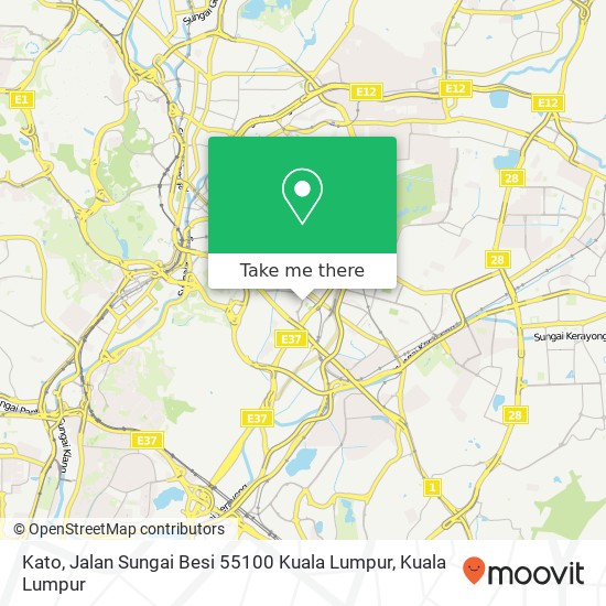 Peta Kato, Jalan Sungai Besi 55100 Kuala Lumpur