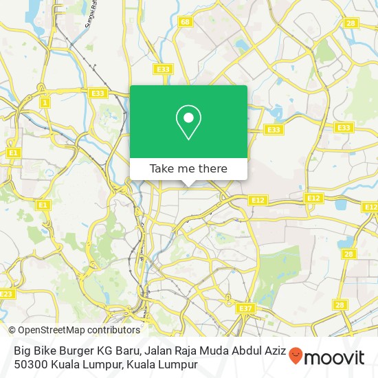 Big Bike Burger KG Baru, Jalan Raja Muda Abdul Aziz 50300 Kuala Lumpur map