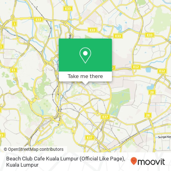 Beach Club Cafe Kuala Lumpur (Official Like Page) map