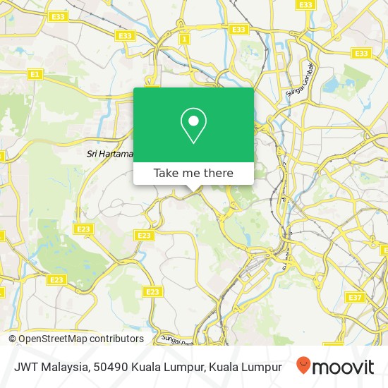 Peta JWT Malaysia, 50490 Kuala Lumpur