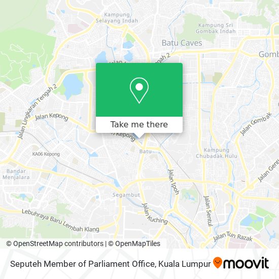 Seputeh Member of Parliament Office map