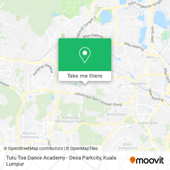 Tutu Toe Dance Academy - Desa Parkcity map