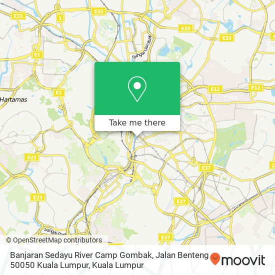 Banjaran Sedayu River Camp Gombak, Jalan Benteng 50050 Kuala Lumpur map
