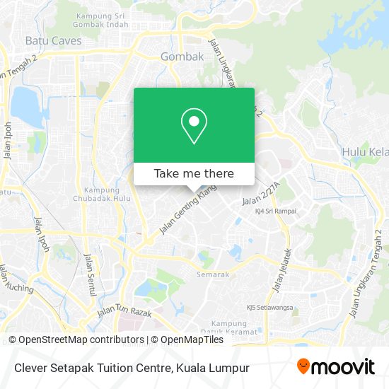 Peta Clever Setapak Tuition Centre