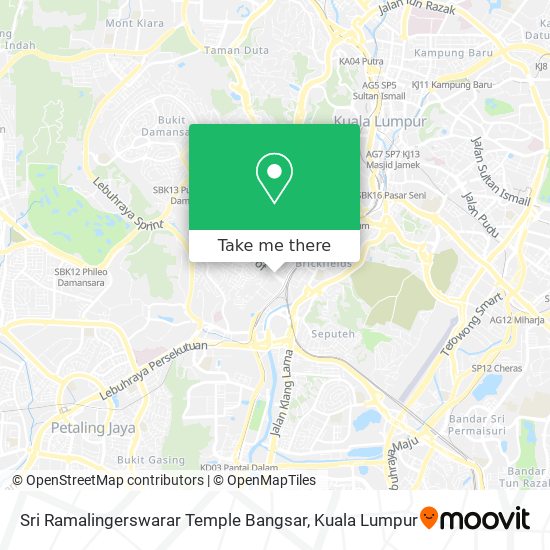 Peta Sri Ramalingerswarar Temple Bangsar