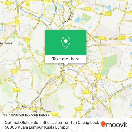 Optimal Olefins Sdn. Bhd., Jalan Tun Tan Cheng Lock 50000 Kuala Lumpur map